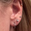 Silver Flat Back Stud Earrings Sets for Women Men,Hypoallergenic 20G
