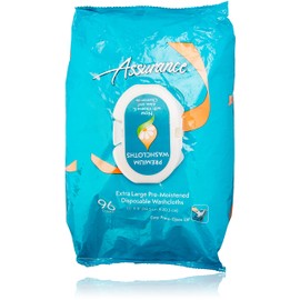Assurance Pre-Moistened Extra Large Disposable Washcloths, 96ct