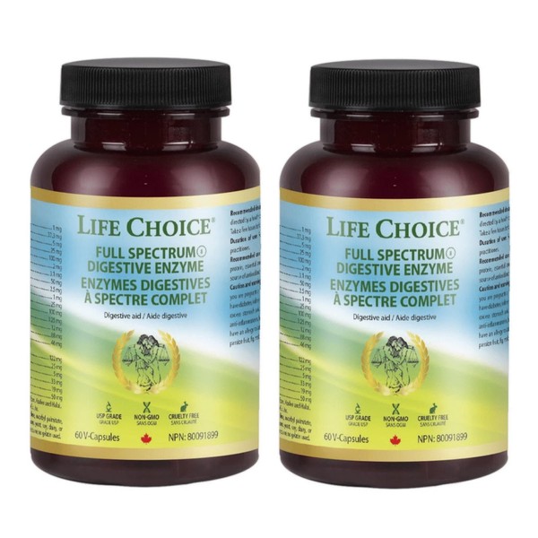 Life Choice Full Spectrum Digestive Enzyme, Super Saver 2 Bottle