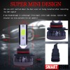 4PCS 9005+9006 8000K LED White Light Mini Headlight Set Bulb