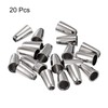 sourcing map 20Pcs Metal Bell Stopper, 3mm Conical Cord Ends