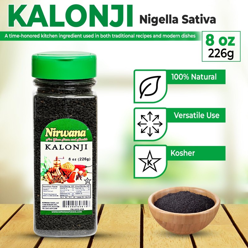 Kalonji Seeds (Nigella Sativa) – Whole Black Seeds for Cooking,