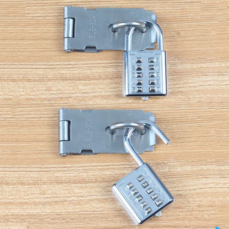Combination Lock, Blue Zinc Alloy 10 Digit Push Button Security