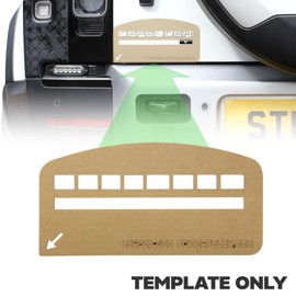 LRNJ MOTORWORKS Tailgate Lettering Template Compatible with Land Rover Defender L663 Models from 2020>ON, Part # LRDL621-TEMPLATE-ONLY