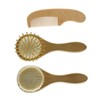 NOLITOY Baby Hair Brush Suit 3 in 1 Wooden Handle