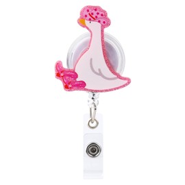 lasuroa Funny ID Badge Holder with Silly Goose, Cute Badge Holder for Nurses, Retractable with Alligator Clip, ID Accessories for Nurses, Doctors, Teachers, Medical