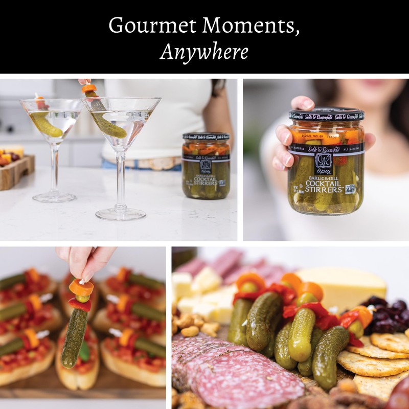 Sable & Rosenfeld Tipsy Garlic & Dill Cocktail Stirrers 16