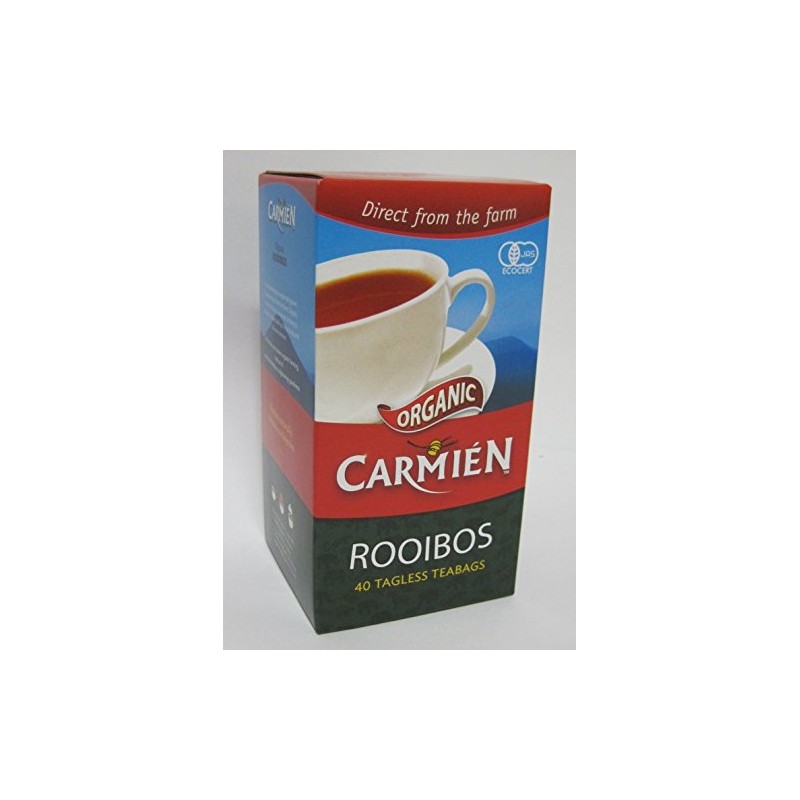 CARMIEN Organic Rooibos Tea Bags 40 Packs (3.5 oz (100