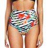 Tempt Me Women's Floral High Waisted Bikini Bottom Full Coverage