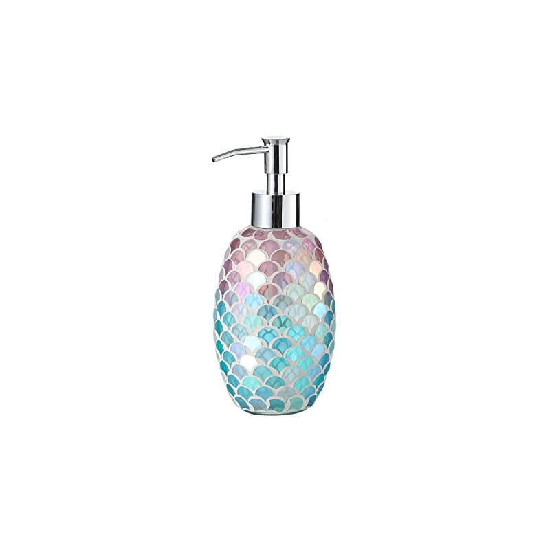 Motifeur Decorative Glass Lotion Dispenser/Soap Pump (Mermaid)