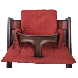 Shabany® High Chair Seat Cushion 100% Organic Cotton Classic Cushion Seat Cover High Chair Cushion 2-Piece Suitable for Stokke Tripp Trapp High Chair Machine Washable Easy Attachment (Loyal)