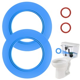 Flush Valve Seal for American Standard & Eljer Toilets, 2 Pcs Toilet Tank Parts Leak-Proof Upgraded Silicone Replacement for 7301111-0070A, for Champion 4 & Titan 4 Models with O Rings