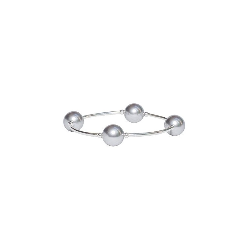 Made As Intended - Silver Crystal Pearl Blessing Bracelet, Regular