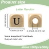 PH PandaHall 1060pcs 10mm Alphabet Wooden Beads Random Natural Square