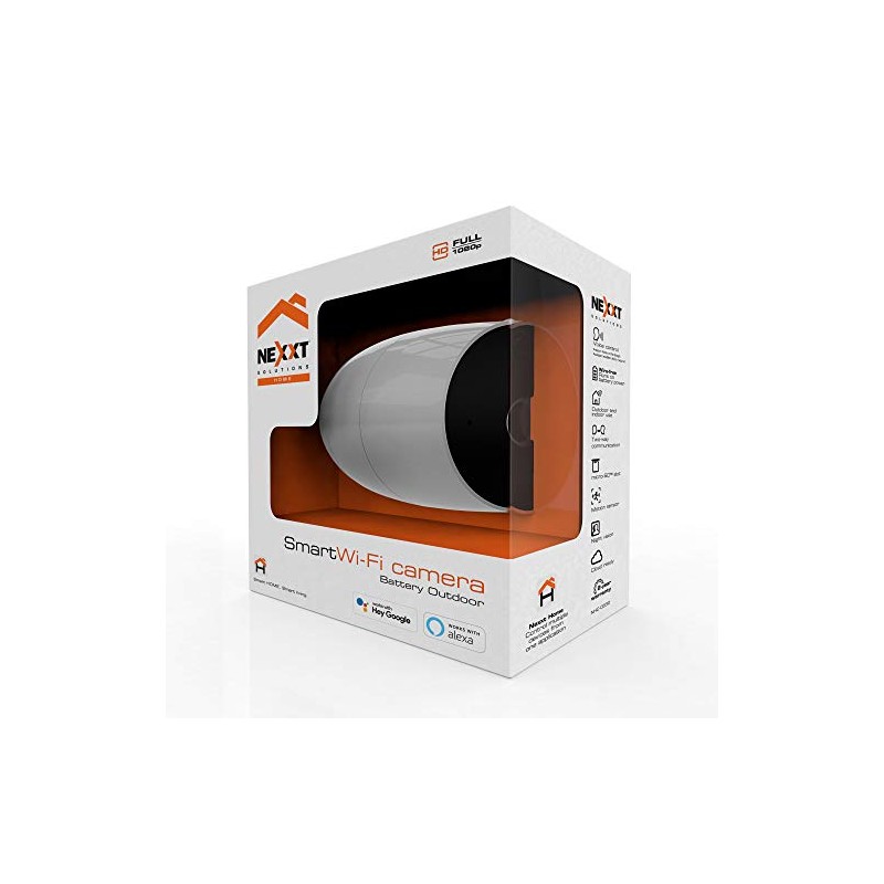 Nexxt Cámara inteligente Wi-Fi NHC-O630 Blanco, compatible con Alexa