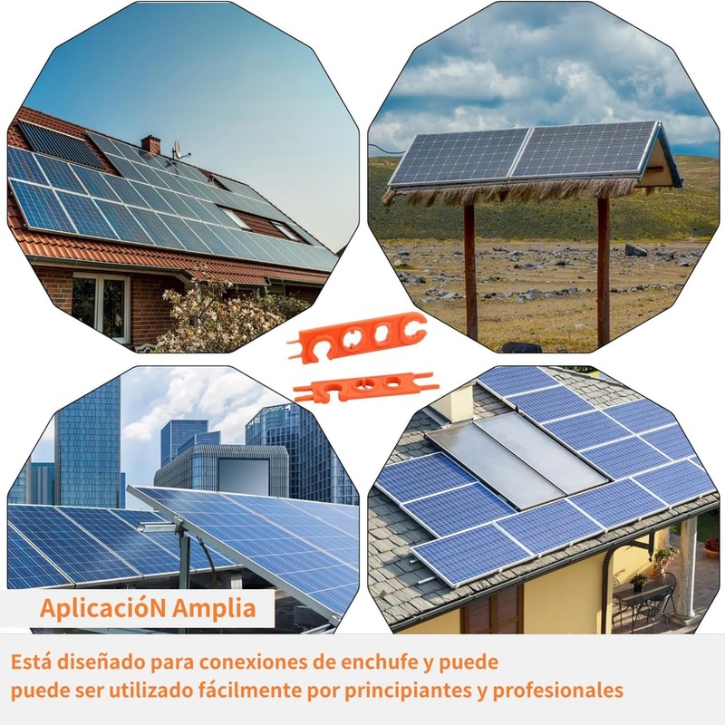 THJOPOKEEL 2 uds， Llave de Conector de Panel Solar, Herramienta