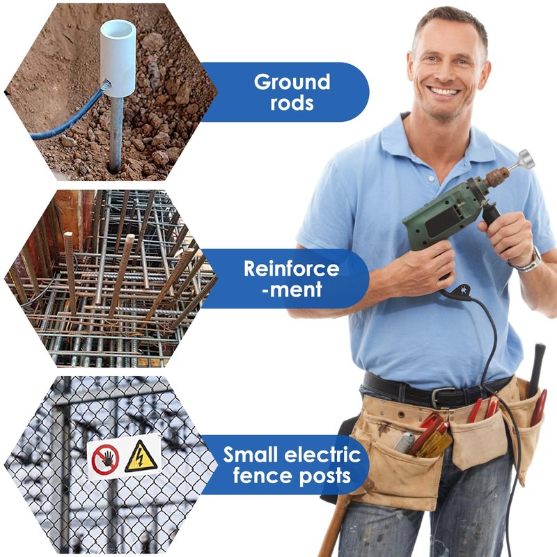 3Pack SDS Plus Ground Rod Driver Earth Rod Driver Heavy