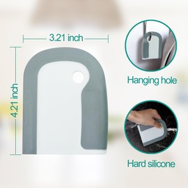 3PC Food Scraper Set, Nylon and Silicone for Cleaning of Pots, Pans, Dishes - BPA Free Plastic Scraper for Tough Cleaning and Silicone Spatula Cleaning Dishes Cooking and Baking - Kitchen Tools