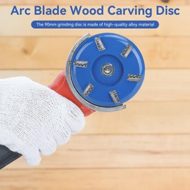 Stump Remover Angle Grinder Wood Carving Disc 6 Teeth Chainsaw Mill Cutter Woodworking Blade Tools Chainsaw Wheel Chain Saw Disc Saw Blade Grinder Wood Carving Disc(Arc Blade)