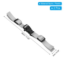 PATIKIL Backpack Belt Strap, 2 Pack Nylon Webbing Adjustable Replacement Waist Strap with Quick-Release Buckle for Pack Backpack Luggage Bags, Grey