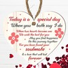 Mr and Mrs Wedding Gift Wooden Heart Plaque - Bride