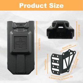 Tactical Tourniquet Holder with Holster Adapter Mount for Aluminum Gun Holster, QLS Police Gear Accessories Belt Attachment