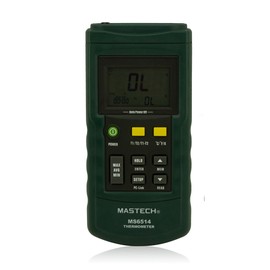 Mastech MS6514 - Termómetro digital de doble canal, registrador de temperatura, interfaz USB, 1000 datos