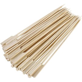 Gmark Bamboo Paddle Skewers 9" 100pc/Bag, Kabob Skewers, BBQ Skewers for Outdoor Grilling GM1077