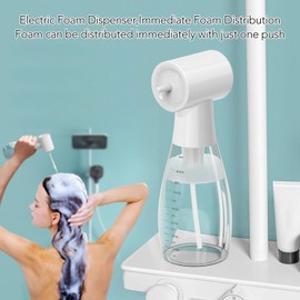 ASHATA Electric Foaming Shampoo Dispenser, 650ML Foaming Shampoo Sprayer for Dog and Cat Bathing, 1200mAh Rechargeable, for Bathroom Kitchen Bathtub Sink