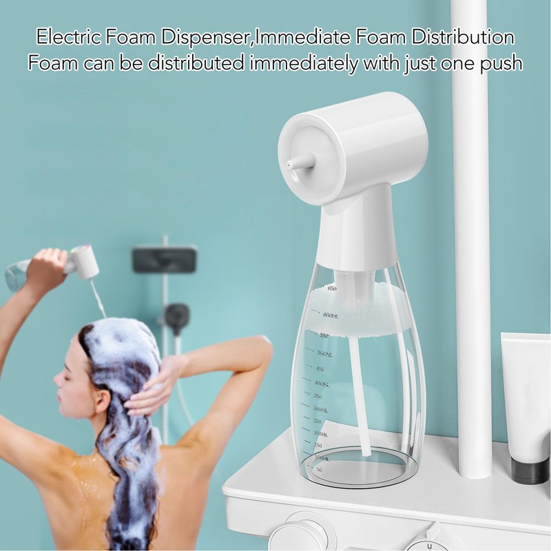ASHATA Electric Foaming Shampoo Dispenser, 650ML Foaming Shampoo Sprayer for