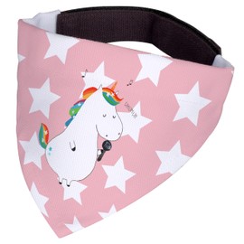 Mr. & Mrs. Panda Hundehalstuch M Einhorn Sänger - Geschenk, mittel, Freundin, Konfetti, Einhorn Deko, Unicorn, Einhörner, mittelgroße Hunde
