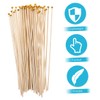Kisangel Bamboo Flag Pole Set 100pcs Hand Held Flag Sticks