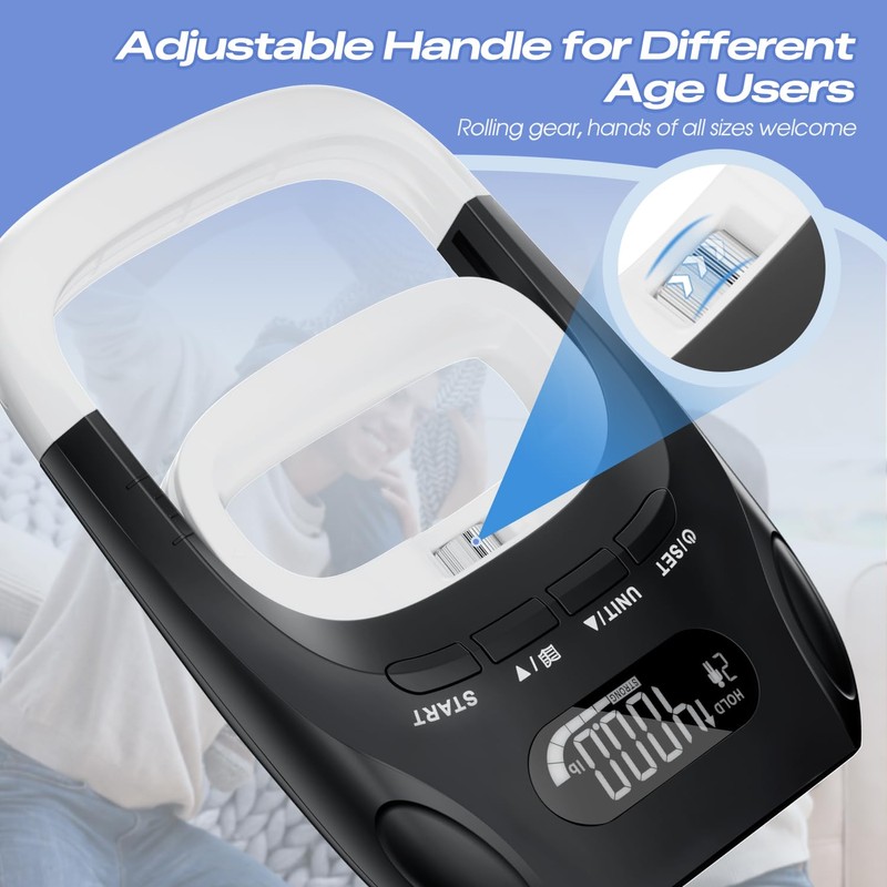 Grip Strength Tester & Trainer 2-in-1 Combo Set-Digital Hand Dynamometer