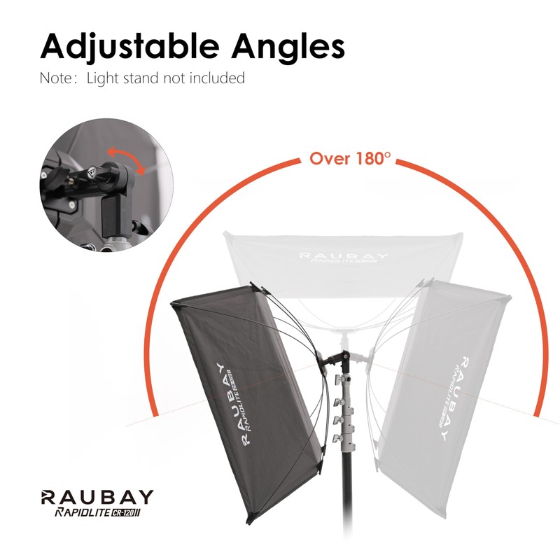 RAUBAY Quick-Open Curved Reflector, U-Shape Clamshell Light Reflector with 48in