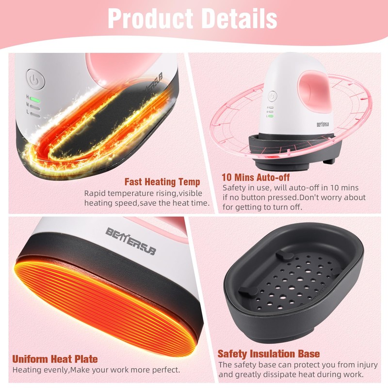 BetterSub Mini Heat Press Machine, Small Heat Press Portable Iron