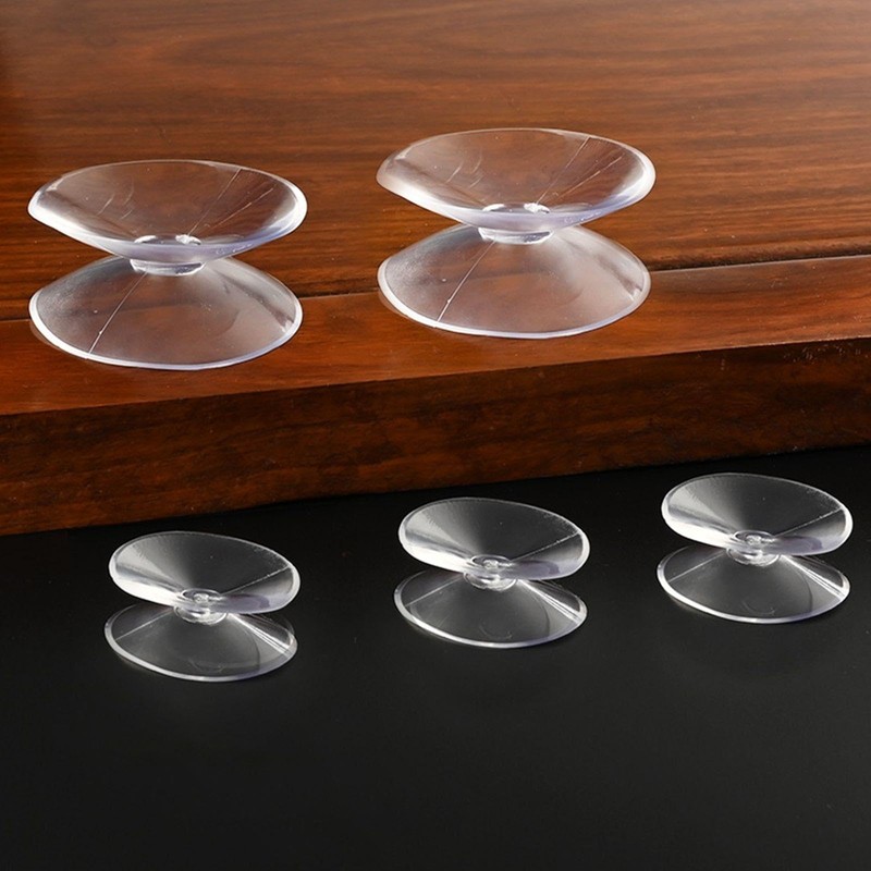 RELKLYU 40 Pieces Double Sided Transparent Suction Cups Glass Slip