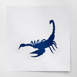 Decal Stickers of Scorpion Arachnida (Navy Blue) (Set of 2) Premium Waterproof Vinyl Decal Stickers for Laptop Smartphone Car Dirt Bike Wall Room Mason Jar Bathtub Door - ANDstic784994AB