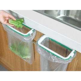 Trash Bag Holder Rack - Multi for Kitchen Cabinet Door Storage Cupboard (Buckle Plastic-Holder), Kitchen Towel Rails Rack,Green