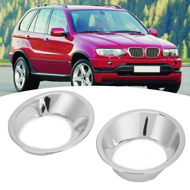2pcs Car Front Fog Light Lamp Cover Trim Ring ABS