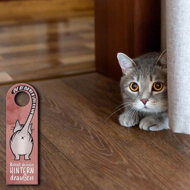 “Komm doch rein” or “Behalt deinen Hintern draußen” Door Hanger