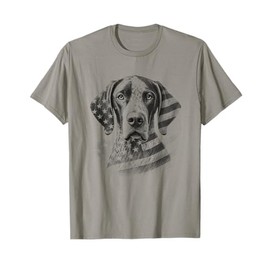 German Shorthaired Pointer American Flag GSP Dog Design Idea T-Shirt