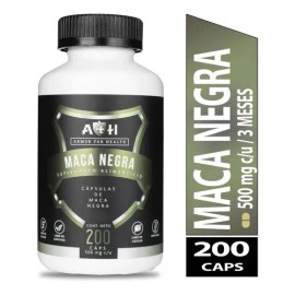 Envío Suplemento Maca Negra Premium 200 Cáps 500mg A4h