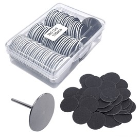 100pcs Feet Grinder Sandpaper Sanding Disc Pedicure Tool Replaceable Sanding Discs Sandpaper for Hard Dead Skin Cracked Heel Cracked Heels Dead Skin (HJ-NF037-180#)