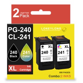 240XL 241XL Ink Cartridge Combo Pack Replacement Compatible for Canon PG-240XL CL241 for PIXMA TS5120 TS5100 MX472 MG3620 MG3600 MG3520 MG2120 MG3222 Printer(Black&Color)