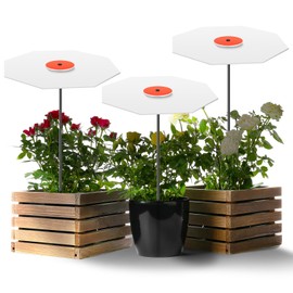 CroBlissful 3 Pack 16 Inch Plants Shade Cover for Outdoor 65% Adjustable Disk Sun Umbrella Shade Cloth with 24 Inch Stainless Steel Rod for Garden Outdoor Potted Live Plants