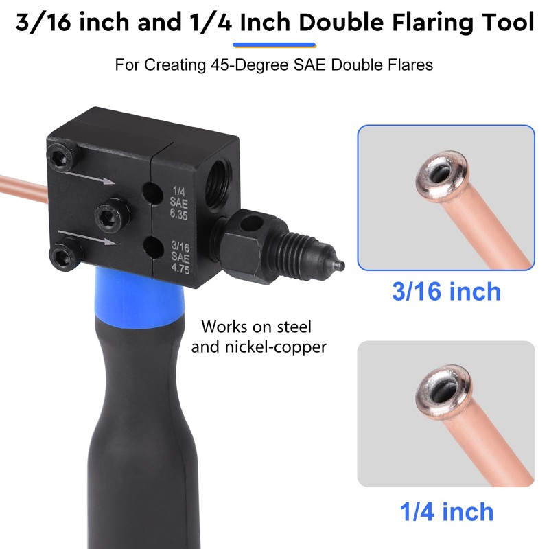 efuturetime Brake Line Flaring Tool 3/16 Inch & 1/4 Inch