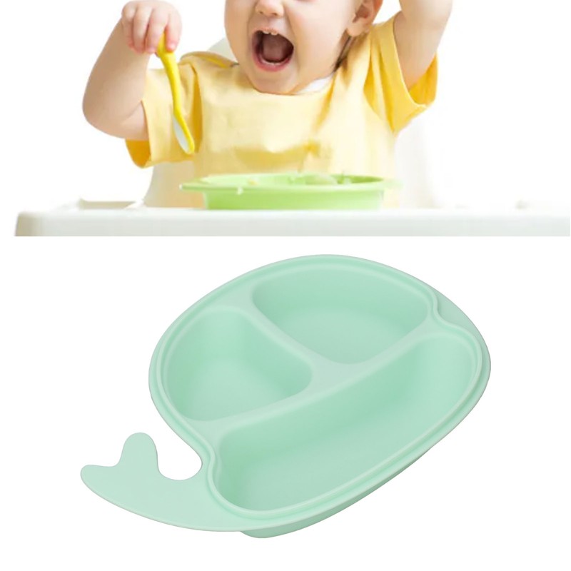 Whale Divided Plate Kids Divided Plate Sectioned Cartoon Baby Food