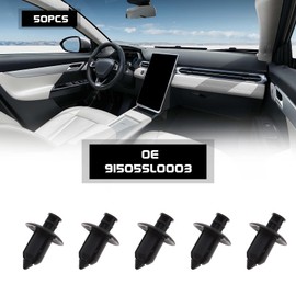 EMSea 50 x Interior Trim Panel Rivet Plastic Clips 8mm Car 91505SL0003
