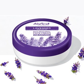 Biofresh cosmetics Via Natural Lavender Day Cream and Night Cream with Lavender Oil, Face Cream for Men and Women for Dry Skin, Face Care, Moisturising Cream, Skincare 100 ml