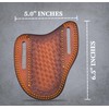 Hercules Knives Custom Leather Sheath Slanted Pancake Tooled Leather Sheath/Trapper
